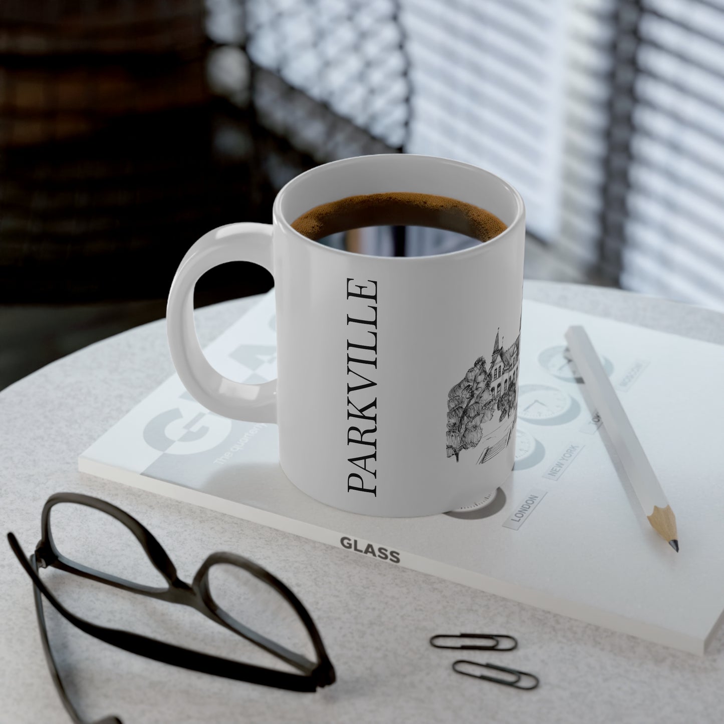 PARKVILLE, MO - White Ceramic Mug - 20oz