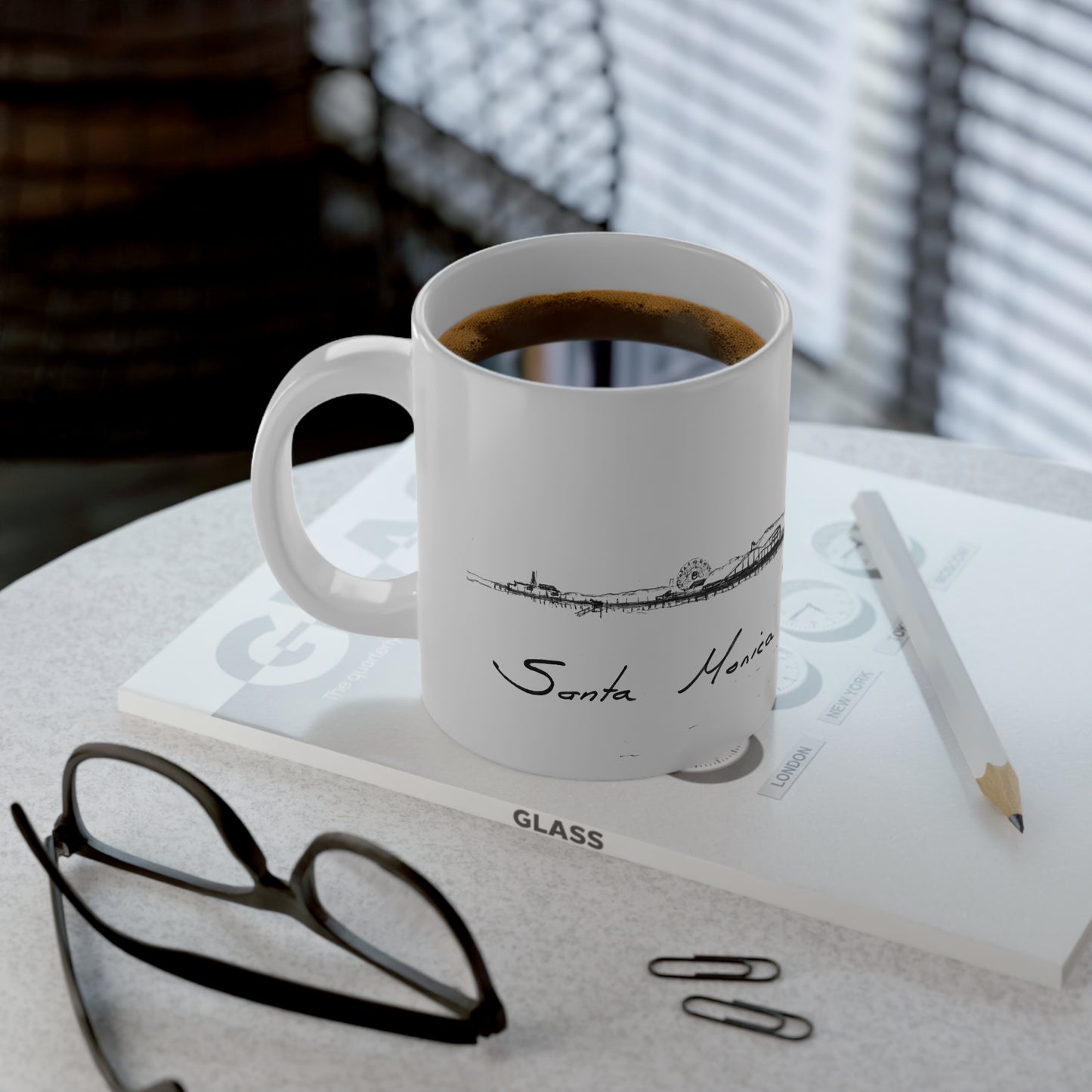 SANTA MONICA - Bike Path - White Ceramic Mug - 20oz