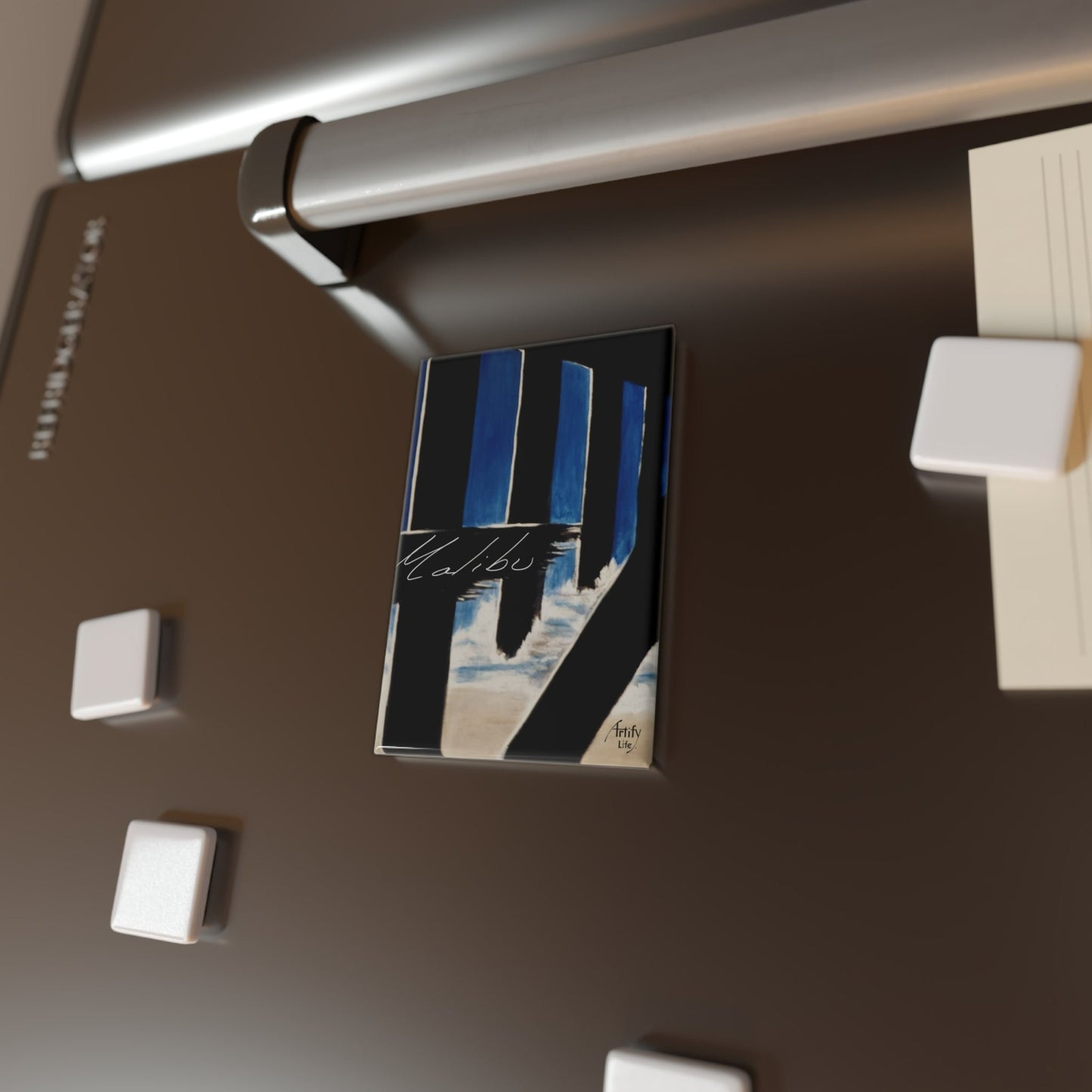 MALIBU PIER - 2 x 3 Magnet Featuring the Original Oil Painting by Katina Zinner