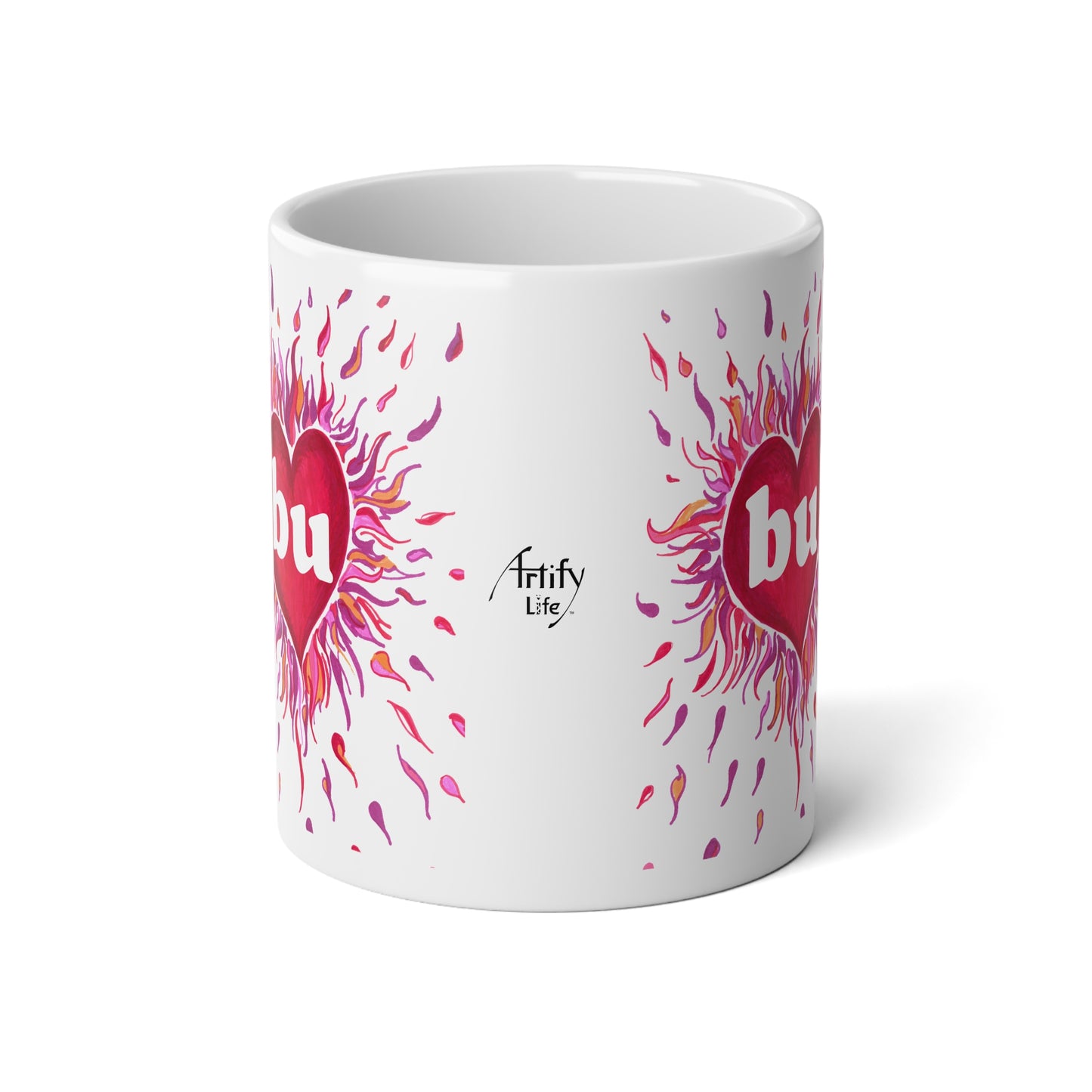 HEARTS on FIRE - Malibu "BU" - White Ceramic Mug - 20oz