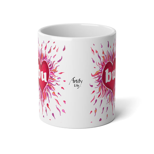HEARTS on FIRE - Malibu "BU" - White Ceramic Mug - 20oz