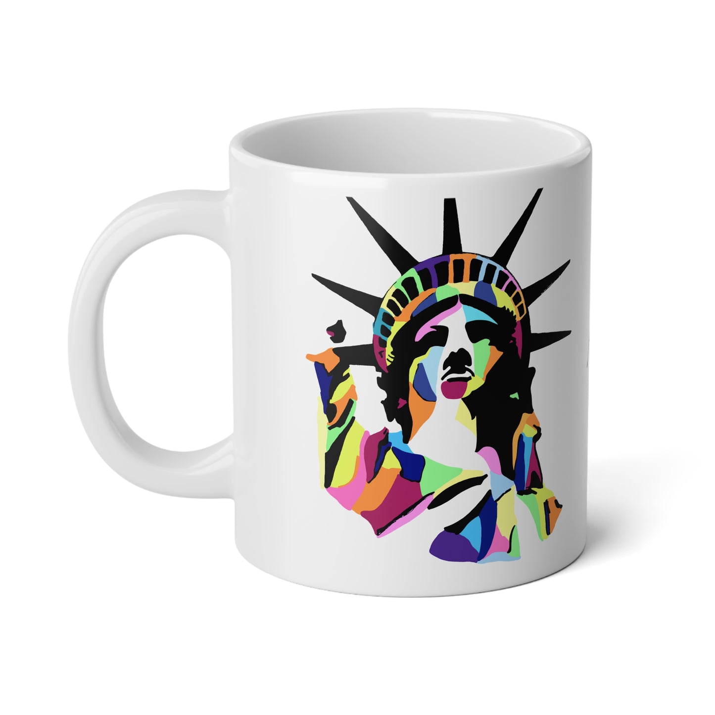 LIBERTY - White Ceramic Mug - 20oz