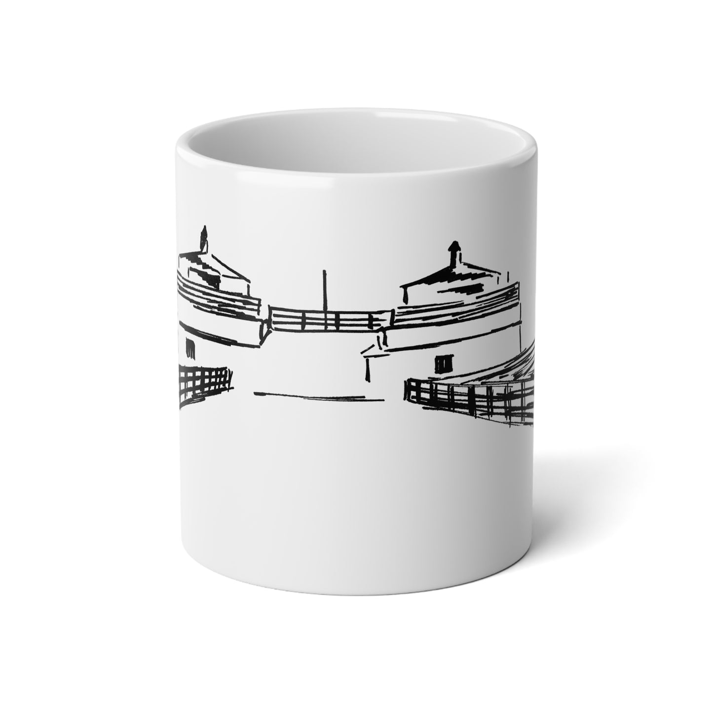 MALIBU PIER - Towers - White Ceramic Mug - 20oz