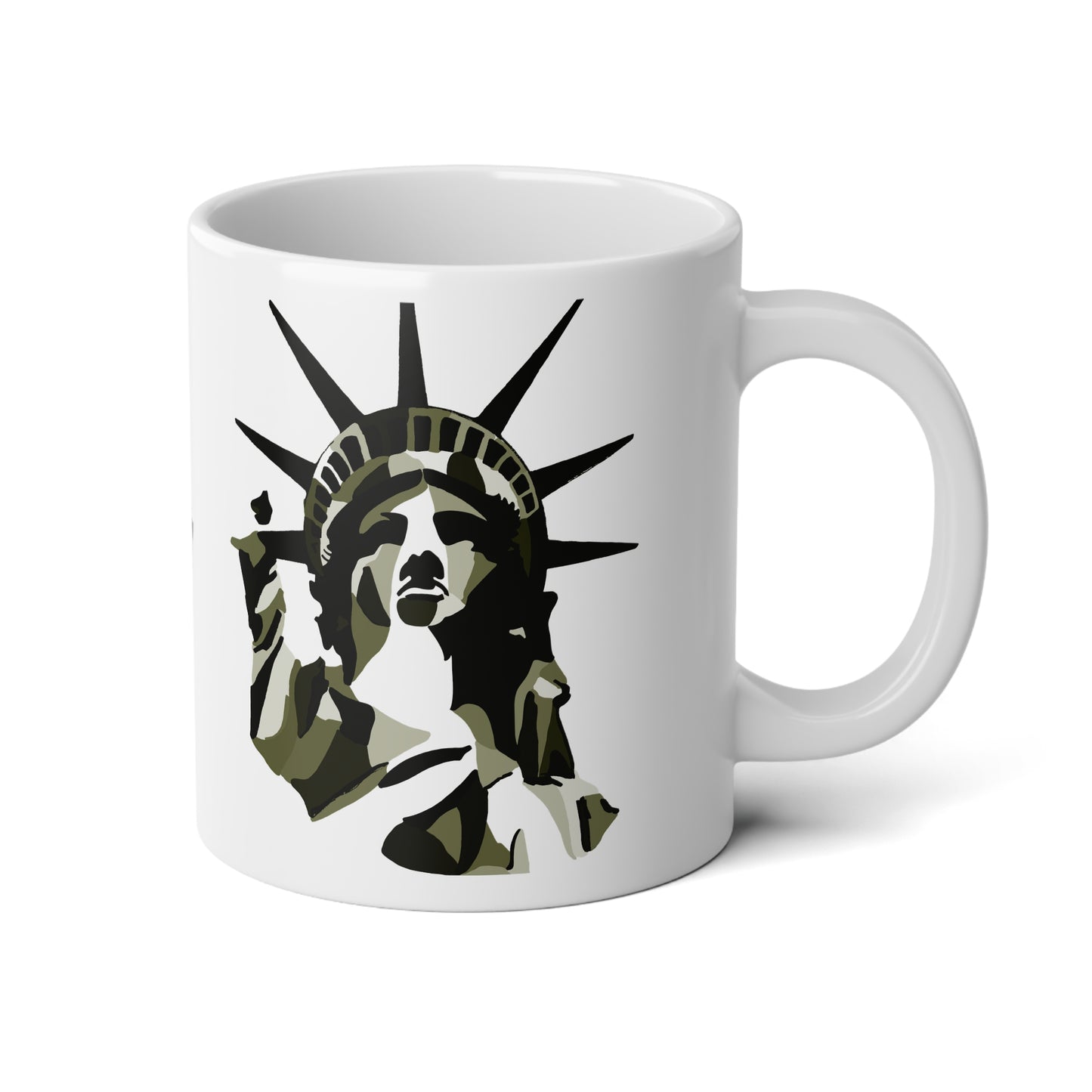 LIBERTY - Cammo - White Ceramic Mug - 20oz