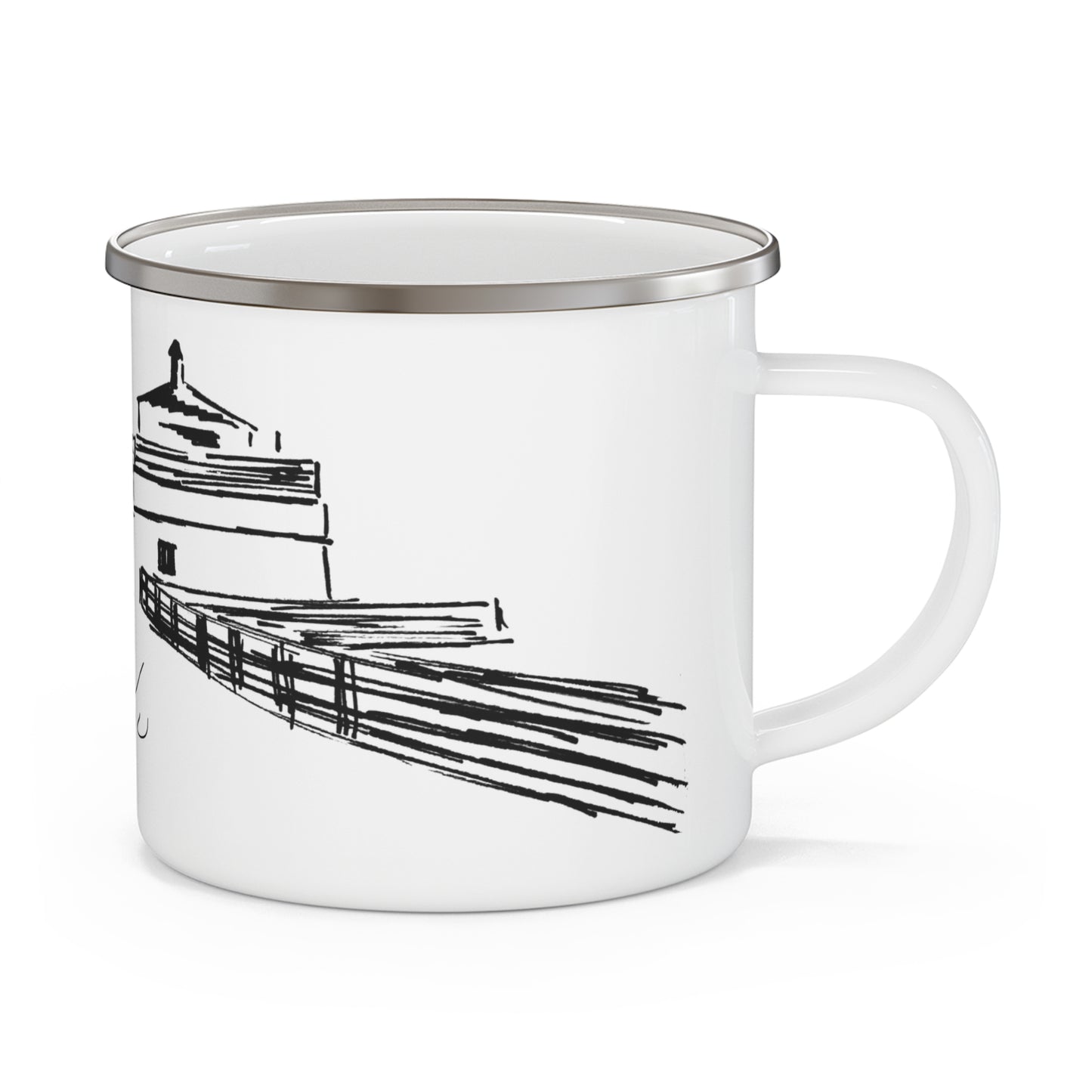 MALIBU PIER TOWERS Enamel Mug