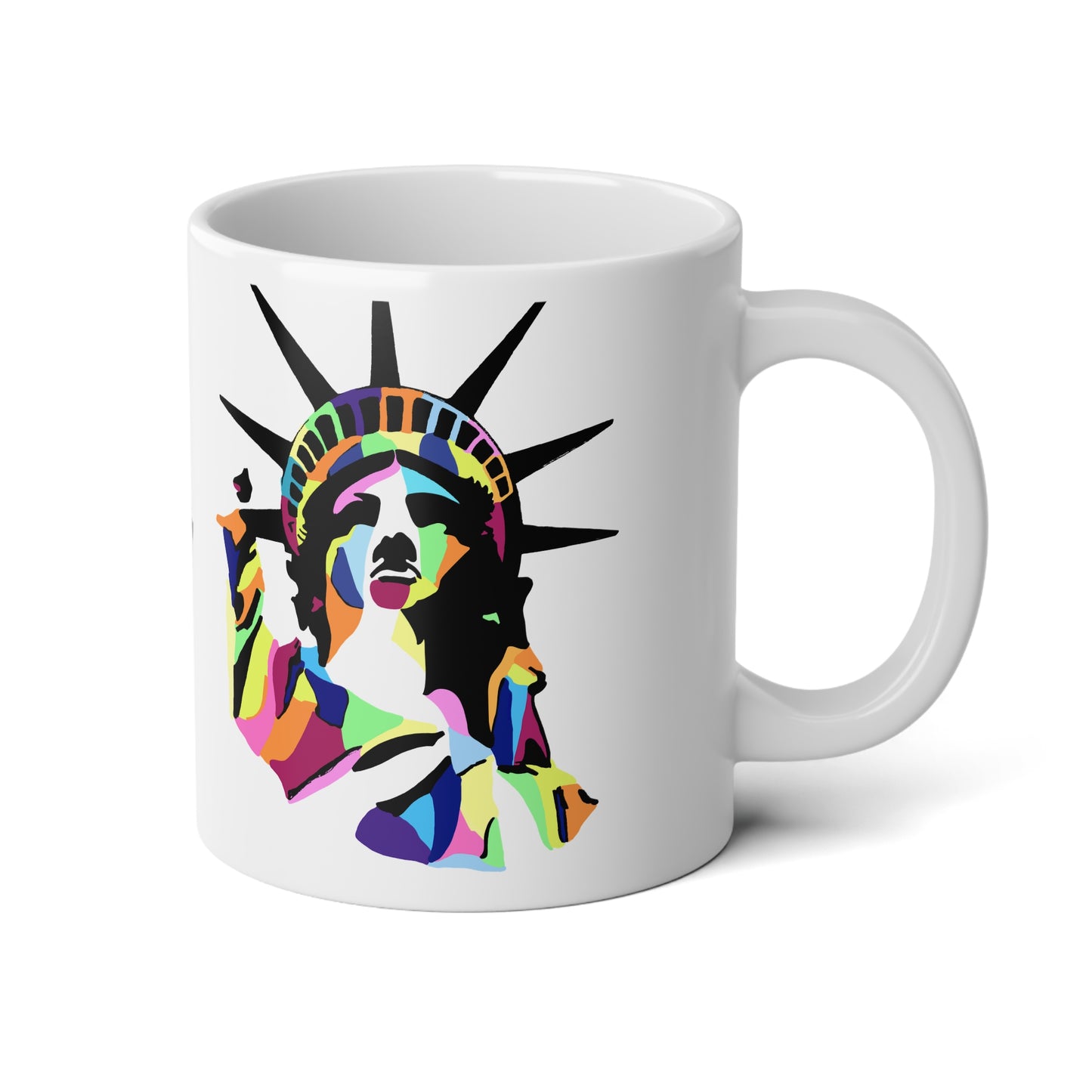 LIBERTY - White Ceramic Mug - 20oz