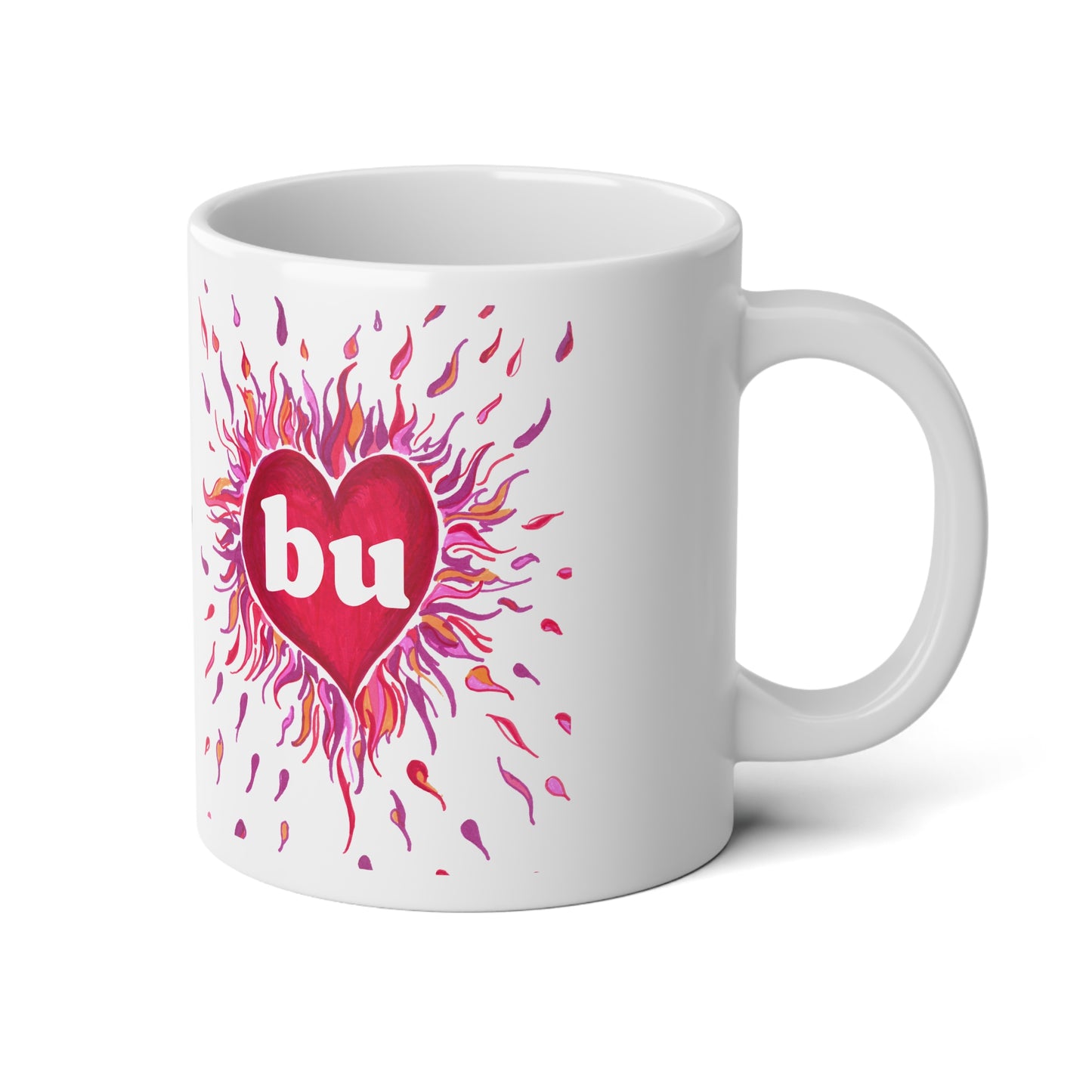 HEARTS on FIRE - Malibu "BU" - White Ceramic Mug - 20oz