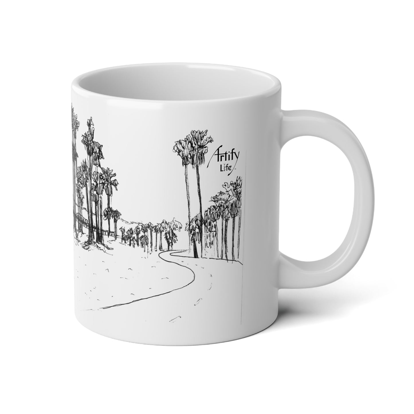 MALIBU PIER - Towers - White Ceramic Mug - 20oz