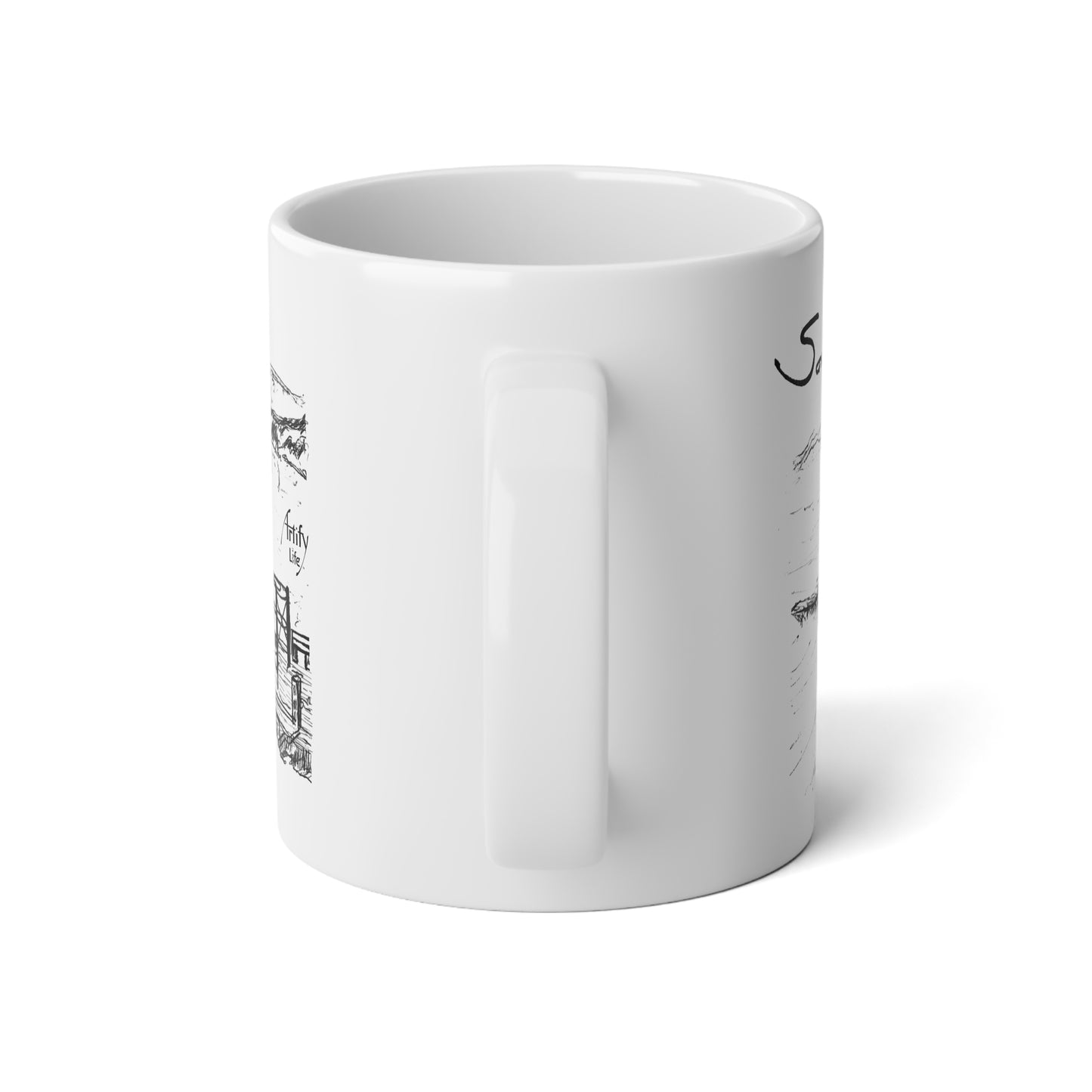 SANTA MONICA - Pier - White Ceramic Mug - 20oz