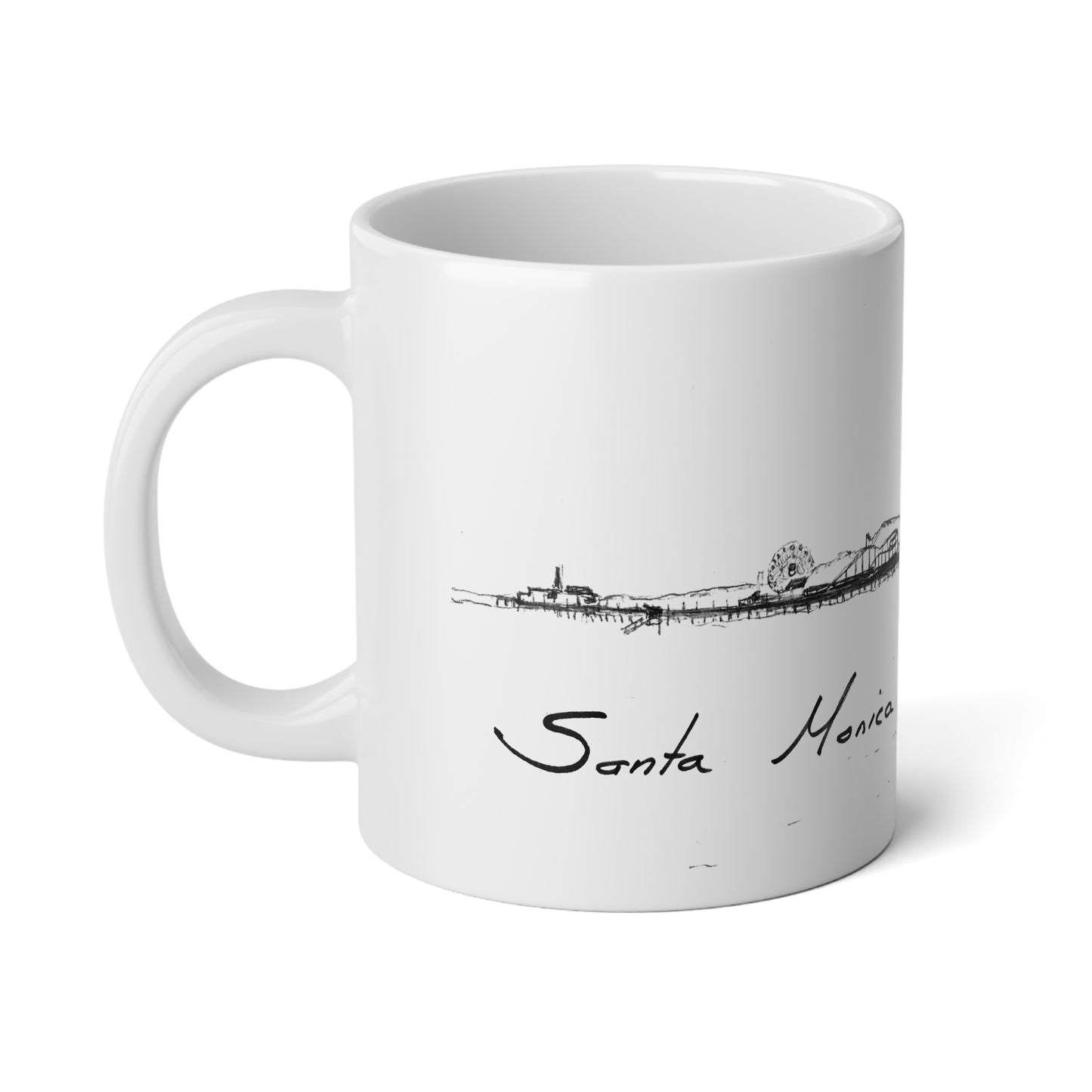 SANTA MONICA - Bike Path - White Ceramic Mug - 20oz