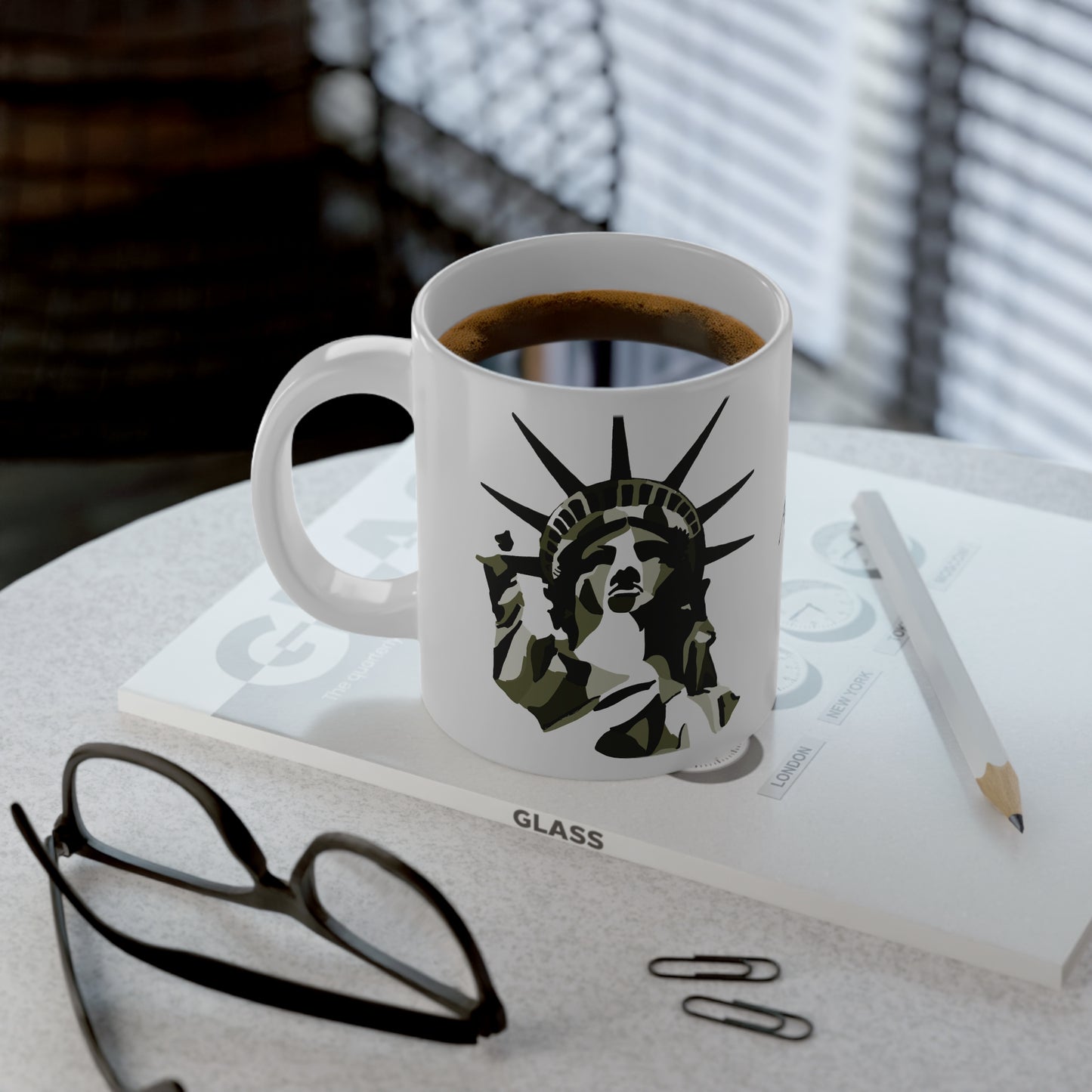 LIBERTY - Cammo - White Ceramic Mug - 20oz