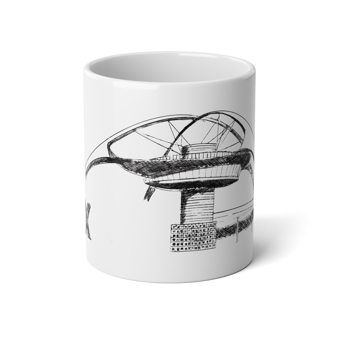 LAX - White Ceramic Mug - 20oz with ORCA Coating