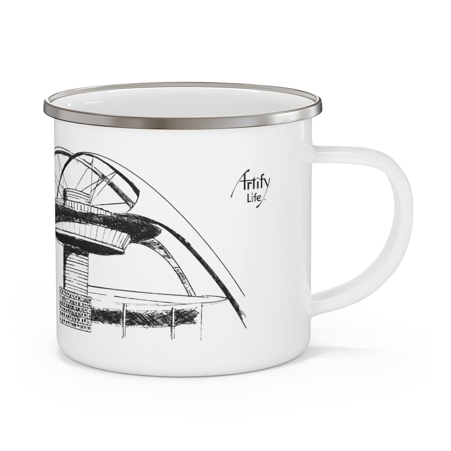 LAX - 12oz Enamel Mug