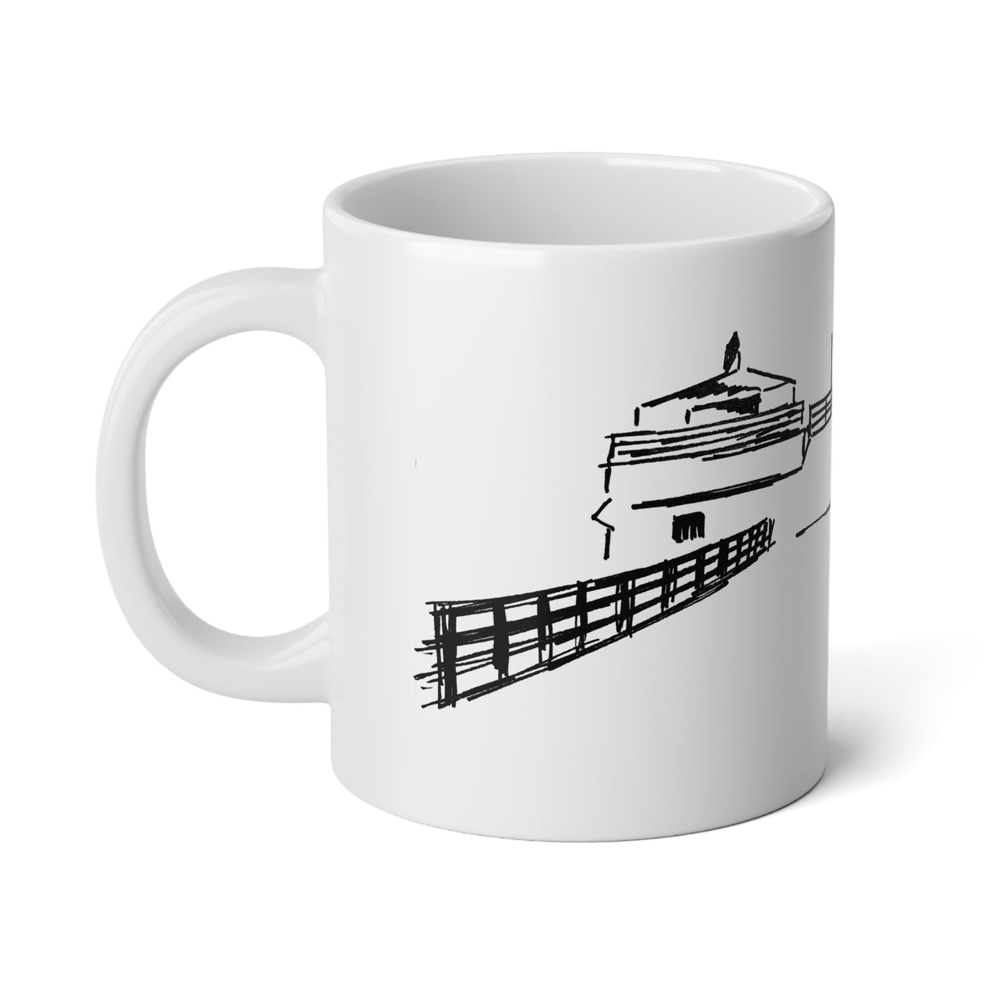 MALIBU PIER - Towers - White Ceramic Mug - 20oz