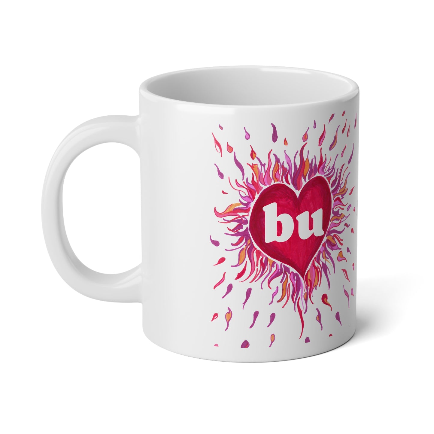 HEARTS on FIRE - Malibu "BU" - White Ceramic Mug - 20oz