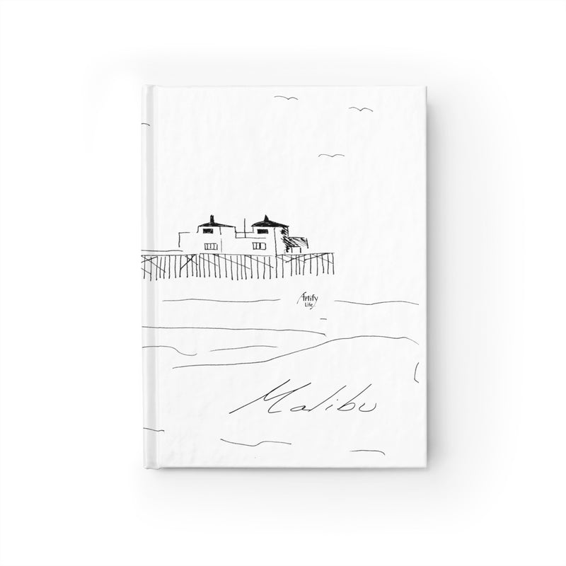 MALIBU PIER - Beach Journal Featuring Original Illustration by Artify Life