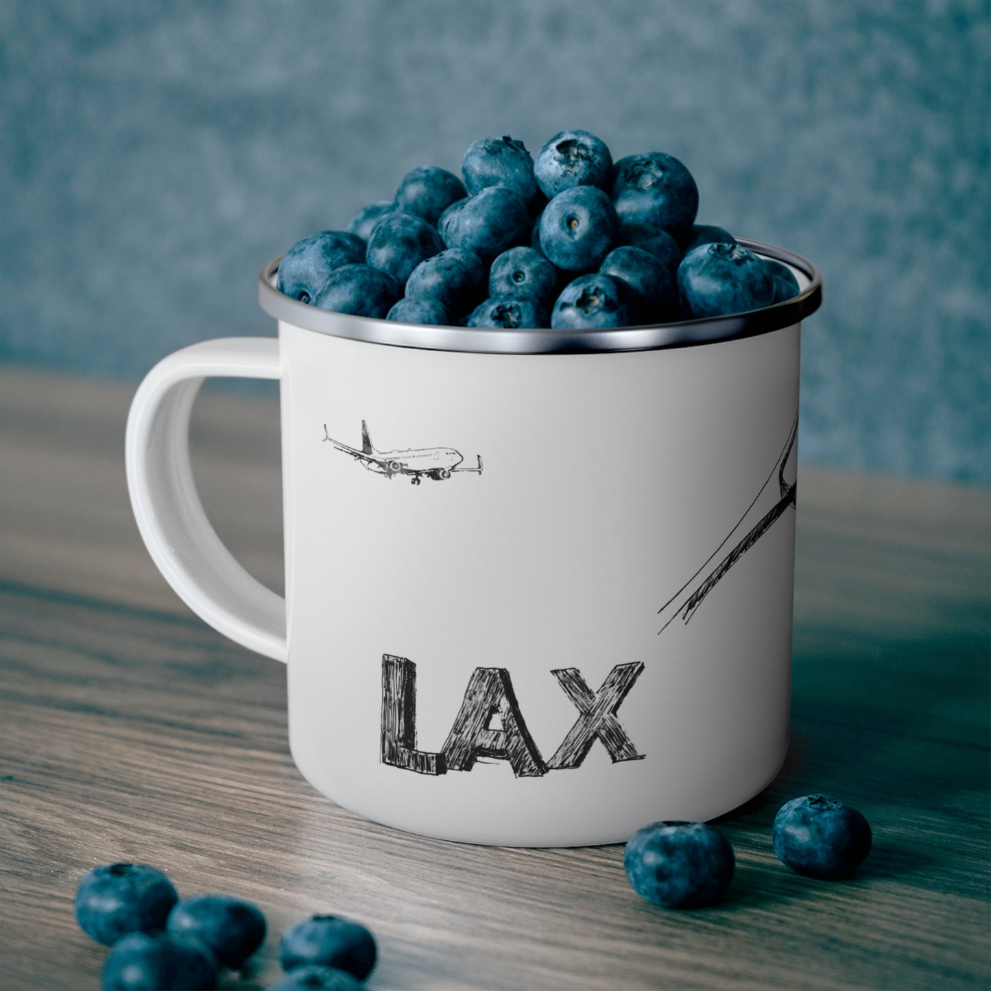 LAX - 12oz Enamel Mug