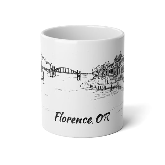 FLORENCE, OR - Pier - White Ceramic Mug - 20oz