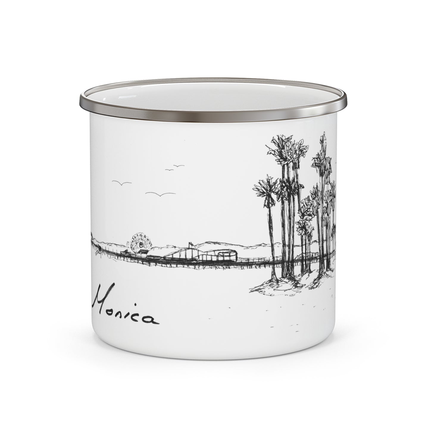 SANTA MONICA Bike Path - 12oz Enamel Mug