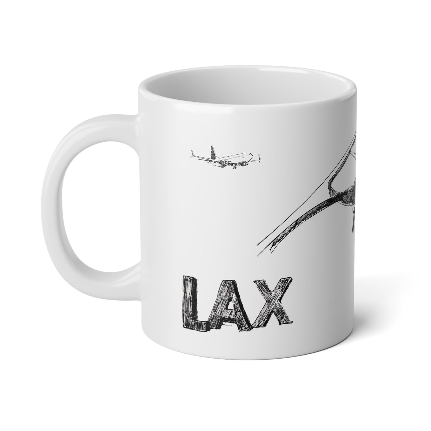 LAX - White Ceramic Mug - 20oz with ORCA Coating