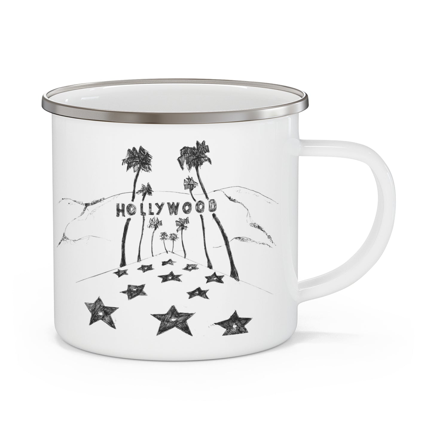 LOS ANGELES - HOLLYWOOD - 12oz Enamel Mug